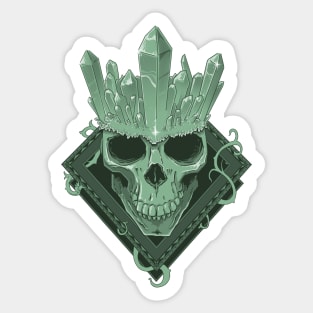 Crystal King - Emerald Skull Sticker